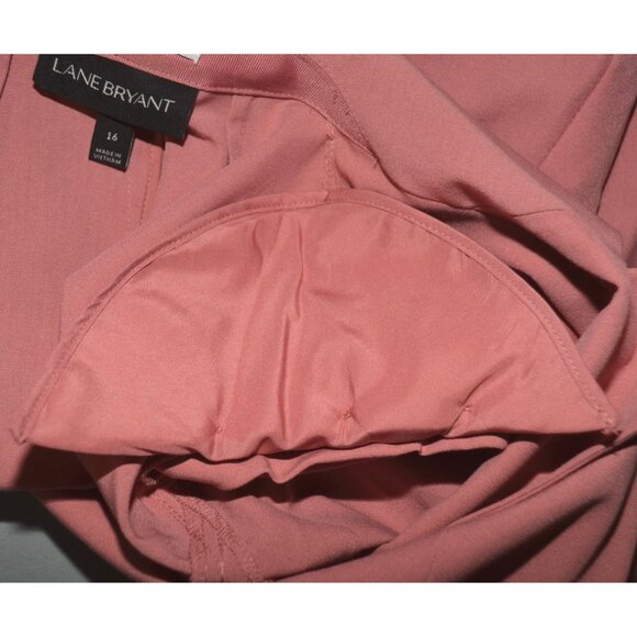 Lane Bryant Womens Size 16 Dusty Rose The Bryant Blazer Work Travel One Button - Picture 9 of 12